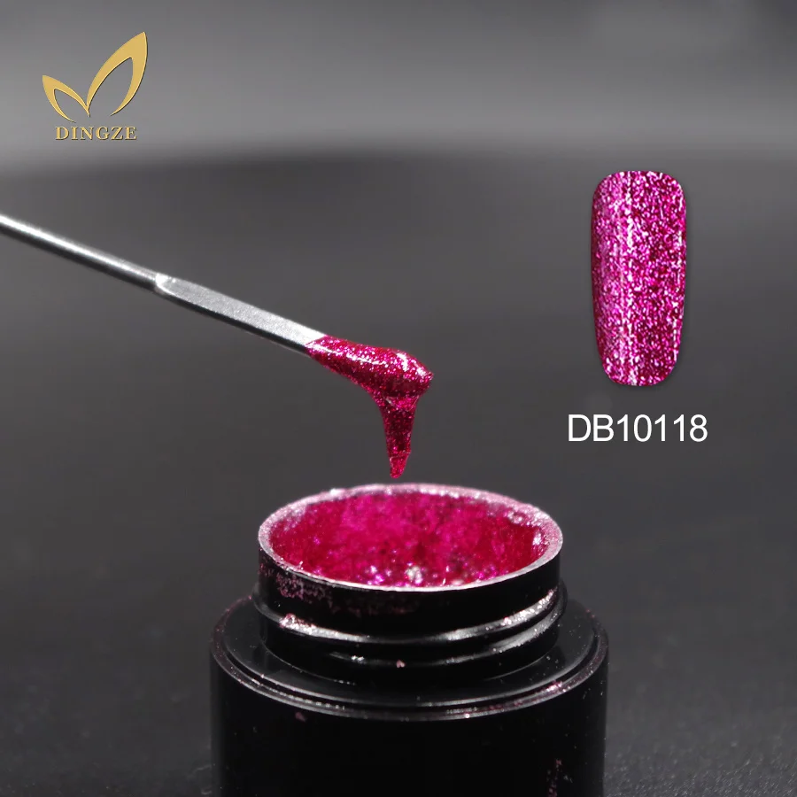 New Arrival Vernis Semi Permanent Platinum Gel Super Shining Glitter Sequins UV Nail Gel Color Gel 11 Colors MICHEY