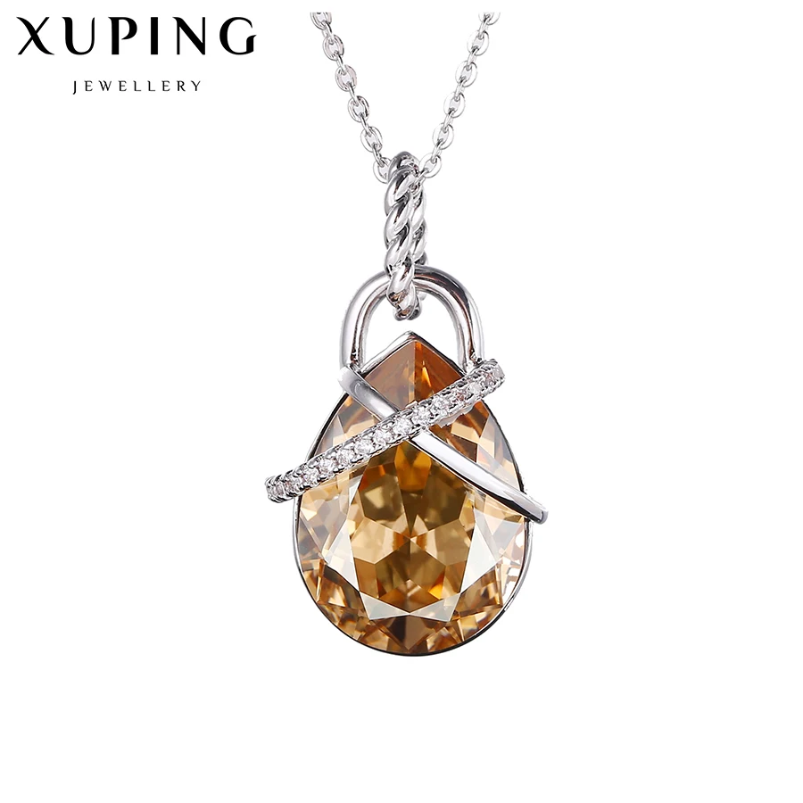 Xuping, Модный кулон, высокое качество, кристаллы от Swarovski, капля воды, подвеска, ожерелья,, для женщин, подарок, M26-43462