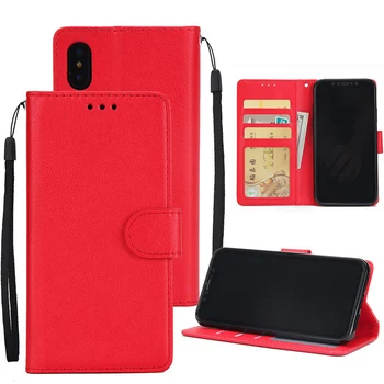 

100pcs Wallet Leather Card Slot Case For iPhone 11 Pro Max XS XR X 8 7 6 6S Plus Holder Kickstand Pouch Shockproof Full Cover