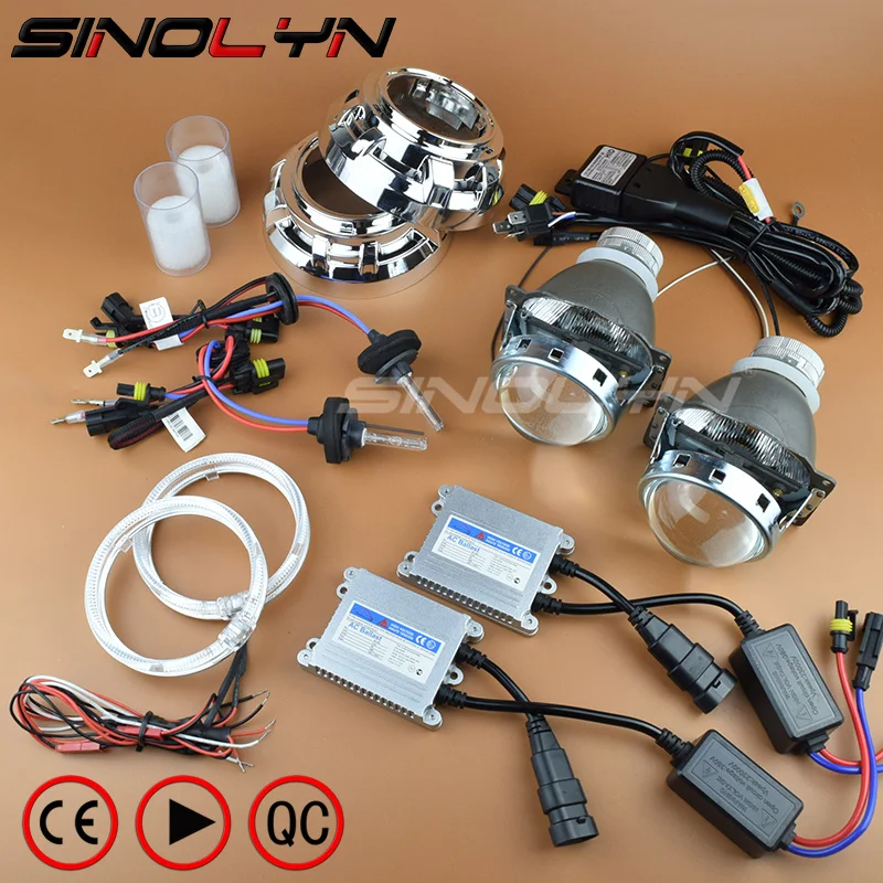 Car Styling Premium 3 0 Inch Q5 Bi Xenon HID Projector Lens Headlight Full Kit With