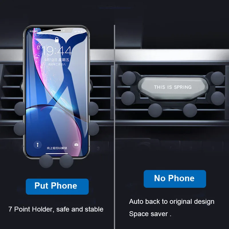 Universal Gravity Car Phone Holder for iPhone X XS MAX Samsung S9 S10 Plus Car Air Vent Mount Holder Auto Lock for Huawei Xiao