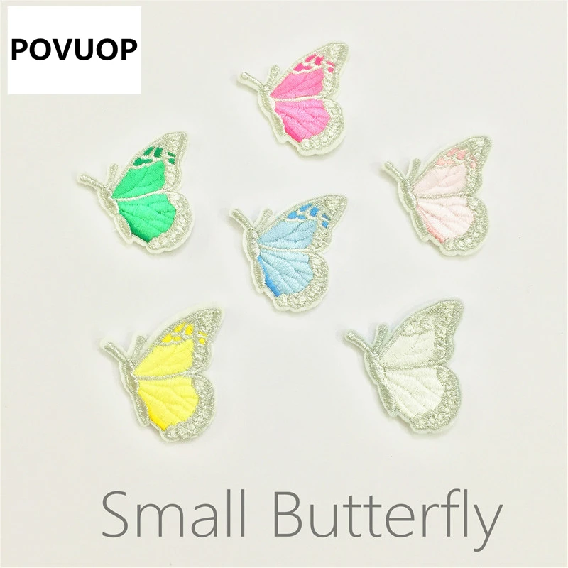 

POVUOP Butterfly patch gold embroidery butterfly DIY all-match creative patch / embroidery accessories wholesale