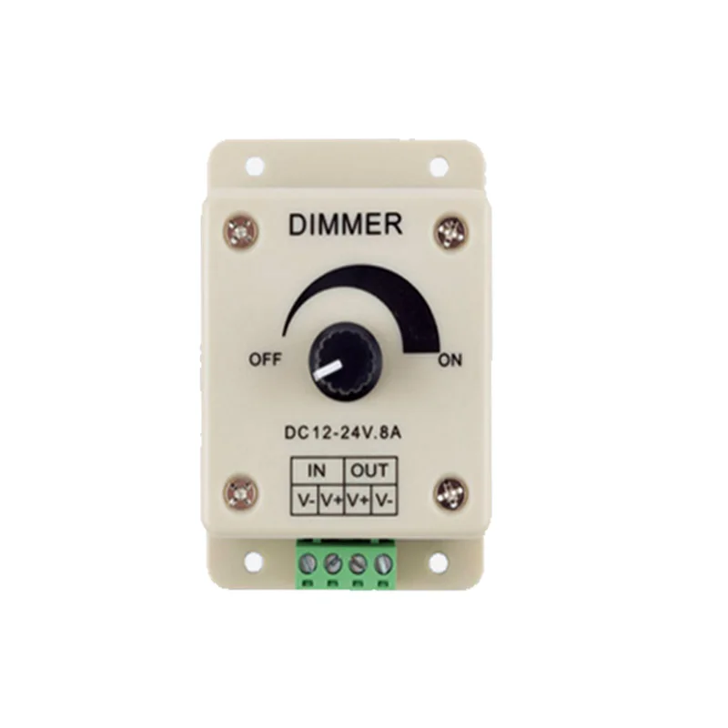 

LED Dimmer Switch 12-24 V 8A Adjustable Brightness For SMD 5050 2835 led strip dimmer Single Color Light Power Supply Controller