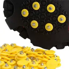 10 шт. Нескользящие зимние шипы ледолазание прочные ручки Захваты Crampon бутсы