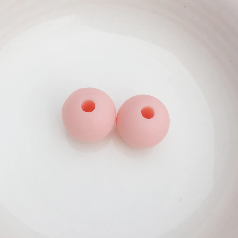 Новые цвета! 15 мм силиконовые свободные бусы для детей жевательные DIY Силиконовые