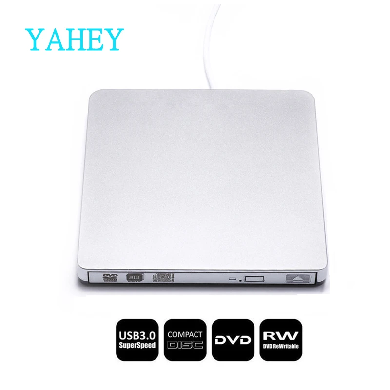 

External USB 3.0 CD/DVD ROM Player Optical DVD RW Burner Reader Writer Recorder Drive Portatil for Laptop Windows 7/8/10,Mac OS