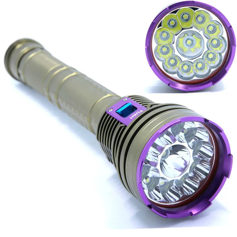 

Dive 30000LM 12*XML T6 LED Waterproof 100m Diving Scuba Flashlight Torch Self Defense Flashlight Diving Lamp Torch