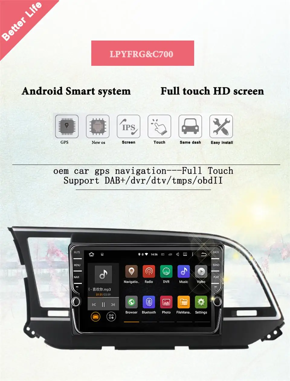 Excellent 8" IPS Android 9.1 Octa Core Car DVD Player For HYUNDAI Elantra Avante 2016 2017 2018 2019 4G+64G ROM GPS Radio Stereo CarPlay 2 Excellent 8" IPS Android 9.1 Octa Core Car DVD Player For HYUNDAI Elantra Avante 2016 2017 2018 2019 4G+64G ROM GPS Radio Stereo CarPlay 2