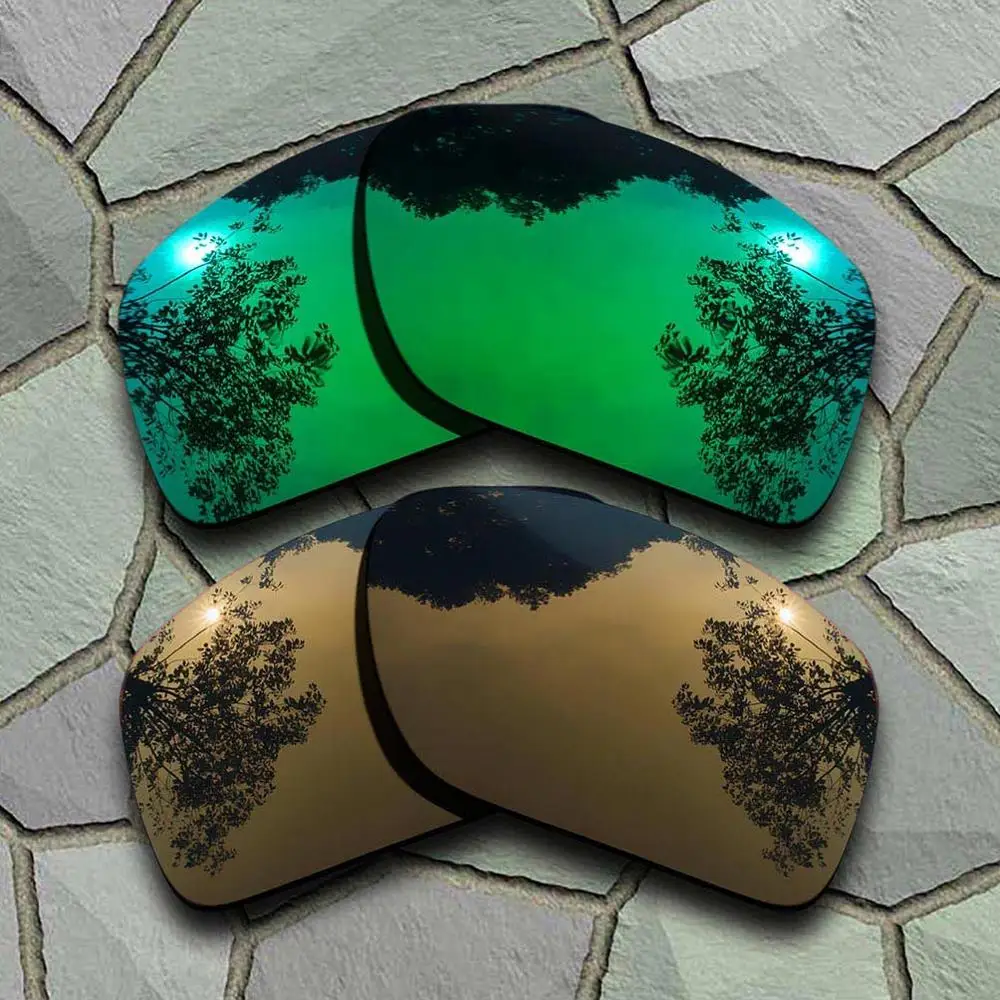 Нефритовые зеленые и бронзовые медные солнцезащитные очки поляризованные Сменные линзы для больших Taco - Цвет линз: Green -Bronze Copper