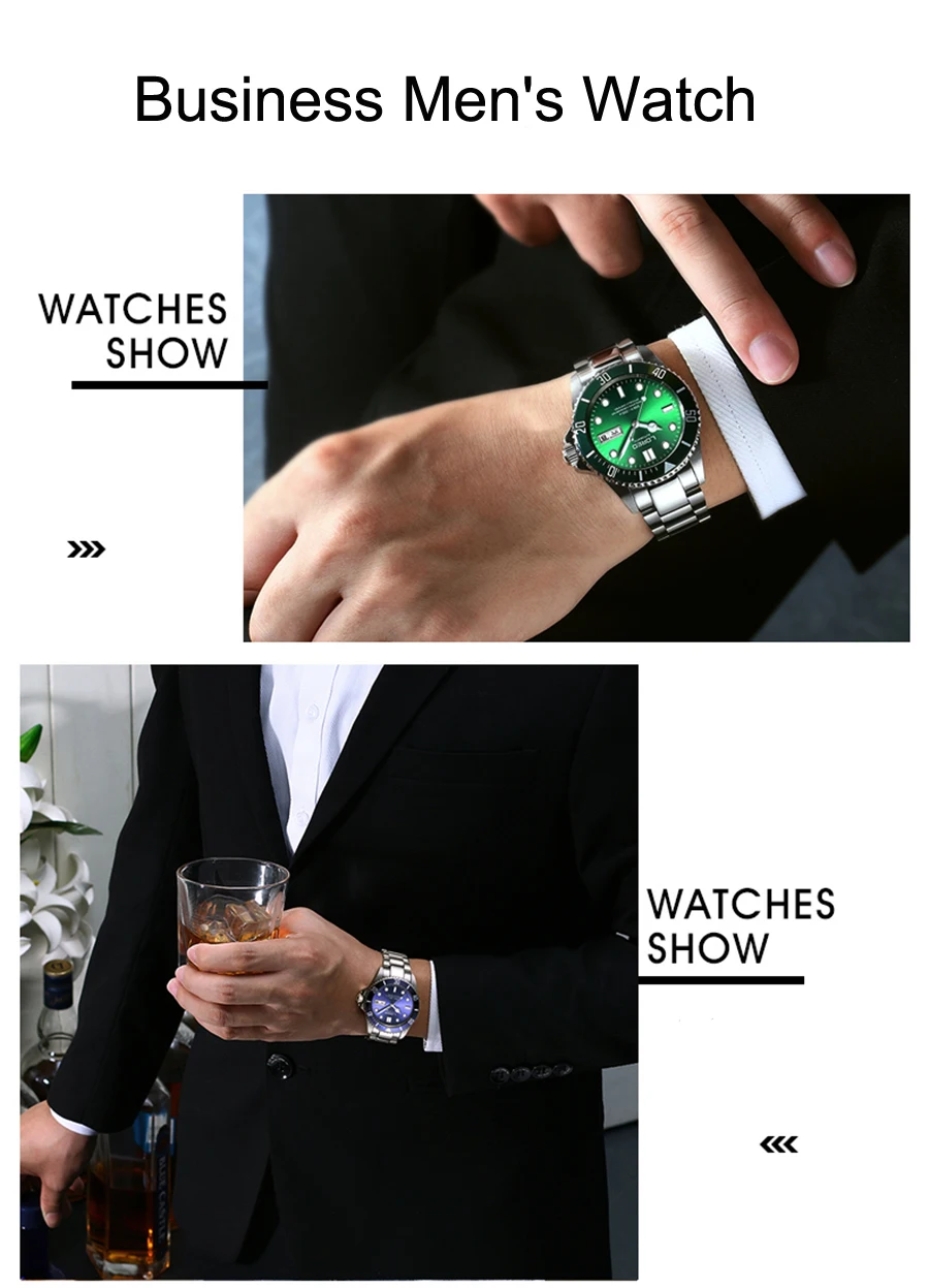 LOREO Дайвинг вращающийся ободок мужские часы лучший бренд класса люкс автоматические самоветер часы сапфировые хрустальные спортивные стальные мужские часы