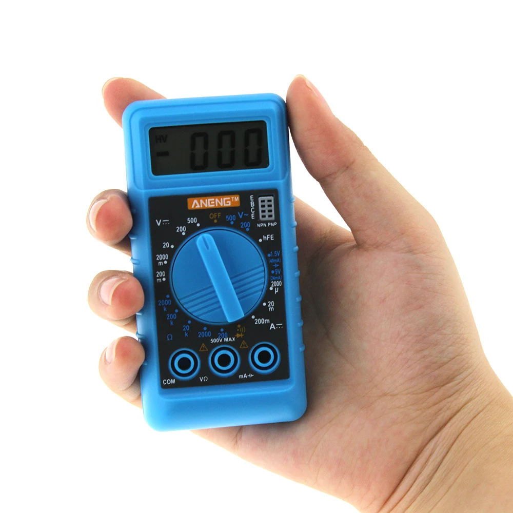 

ANENG Mini Digital Multimeter with Buzzer Overload protection Pocket Voltage Ampere Ohm Meter DC AC LCD Portable