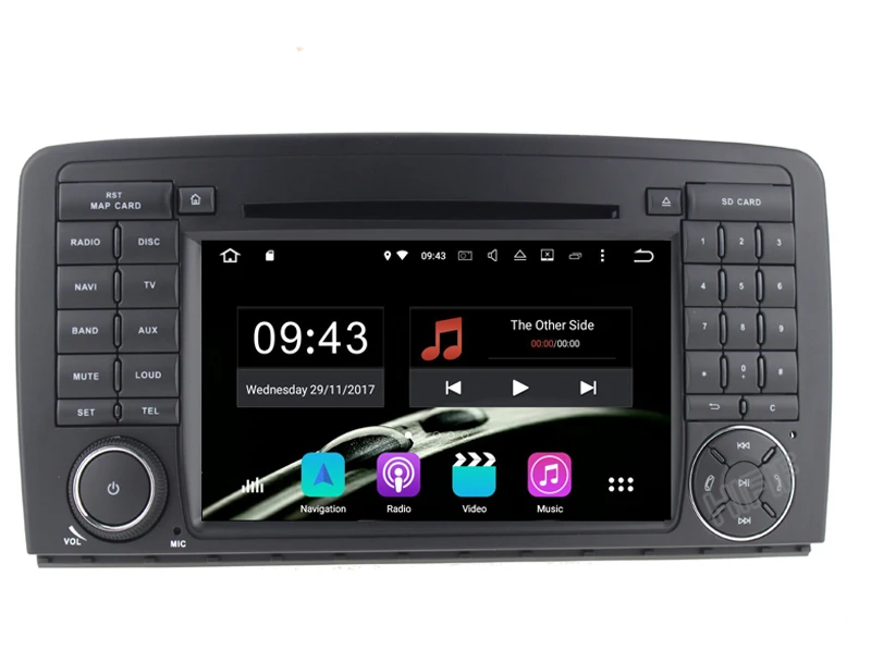 Perfect 1024*600 Octa Core Android 8.0 Car DVD for Mercedes Benz AMG/R Class W251 R280 R300 R320 R350 GPS Radio Stereo 4GB RAM 32GB ROM 2