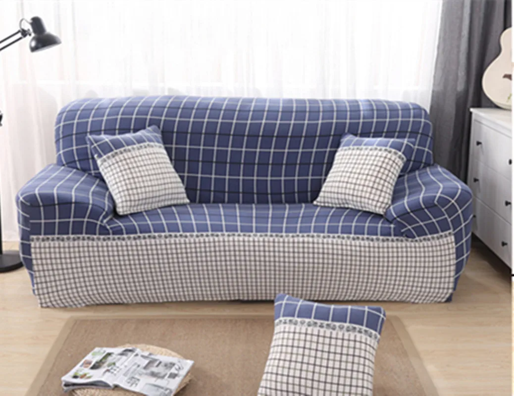Modern Plaid Sofa Slipcovers Tight Wrap All inclusive Slip resistant
