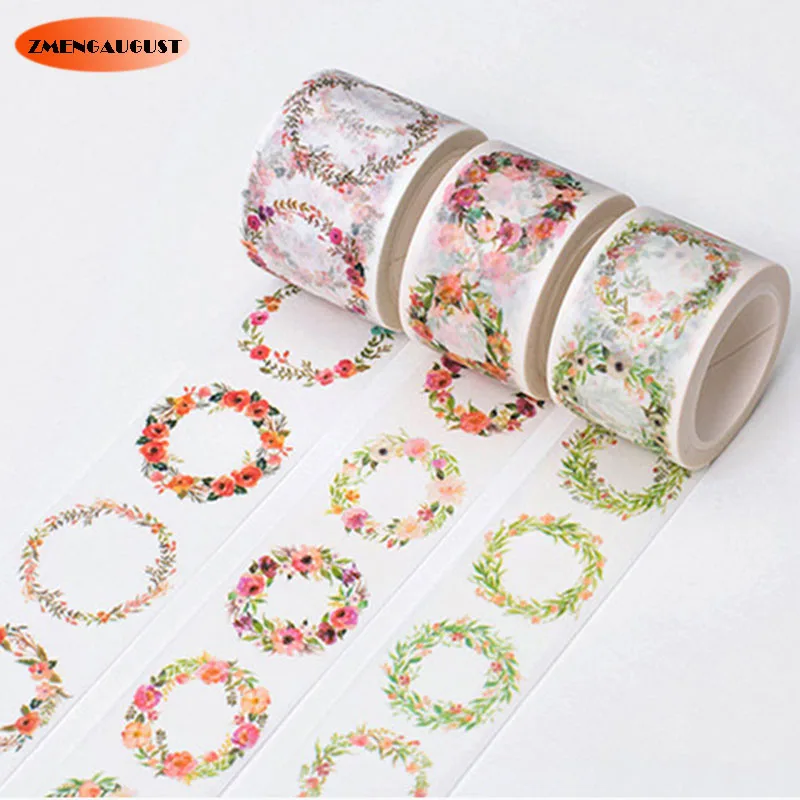 

30-35mm*8m Japan Hand Flowers washi tape DIY decoration scrapbooking planner masking tape adhesive tape label sticker stationery