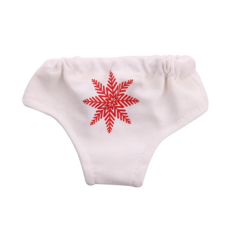 Рождественские трусики LUCKDOLL12 с узором подходят для 18 дюймовых американских