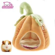 Pumpkin Hanging Hamster Bed House Hammock Winter Warm Fleece Small Pet Squirrel Rat Mouse Bed House Cage Nest Hamster Accessory