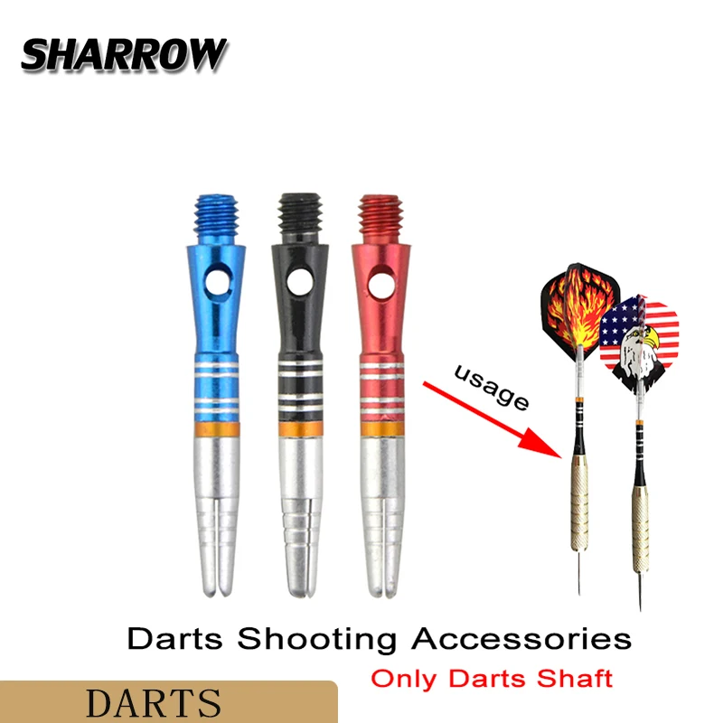 3pcs 360 Degree Rotating Darts Shaft Professional Aluminum Alloy Shell Darts Pole Outdoor Indoor Darts Shooting Accessories