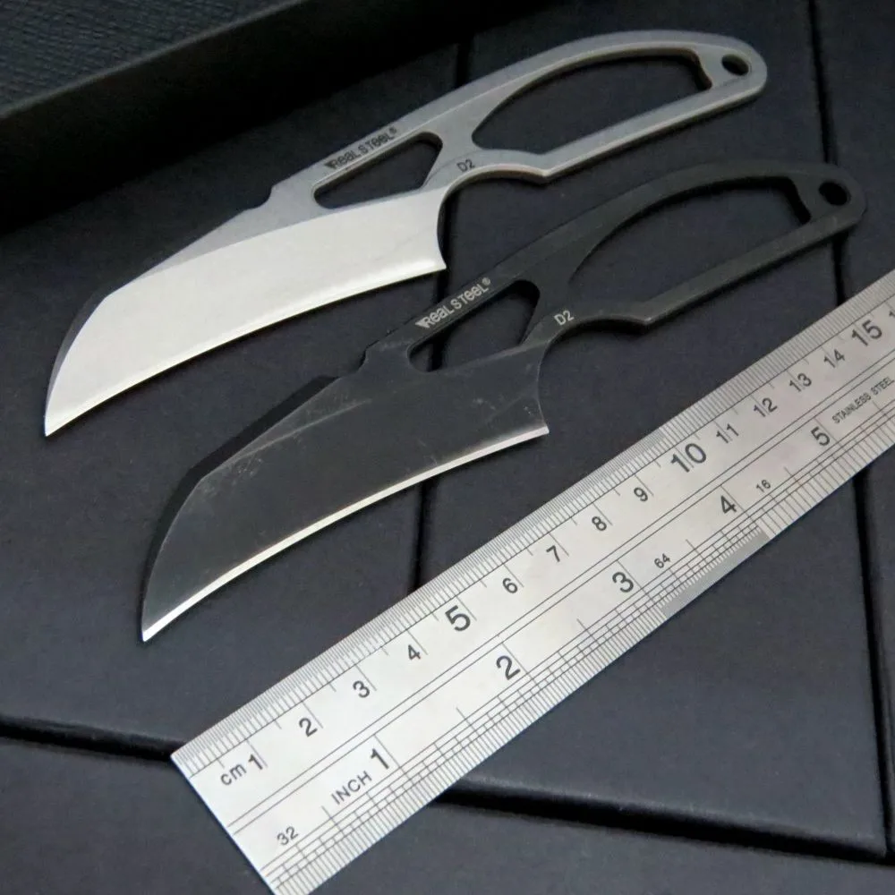 Newest EDC Tool Real Steel Fixed blade Neck knife camping tactical