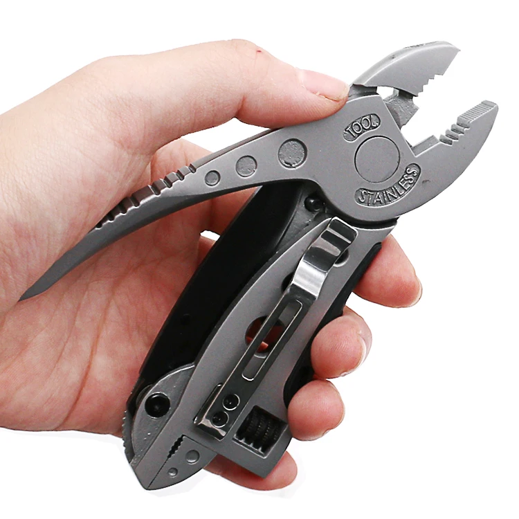 Multitool Pliers Pocket Knife Screwdriver Set Kit Adjustable Wrench Jaw