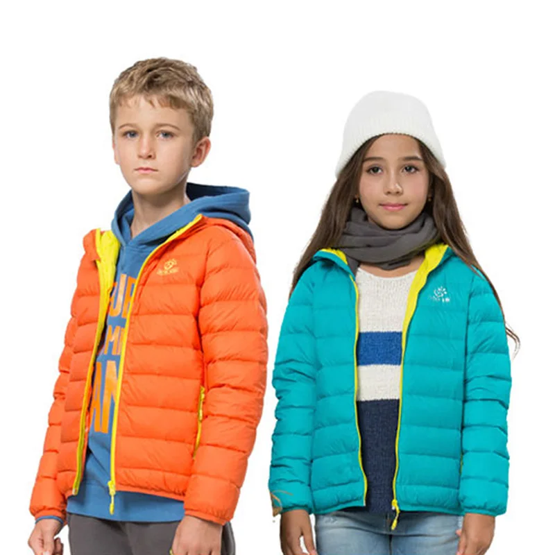 Children s Winter Thermal Duck Down Outdoor Sports Waterproof Girls Boys Coats Camping Skiing Brand Clothing