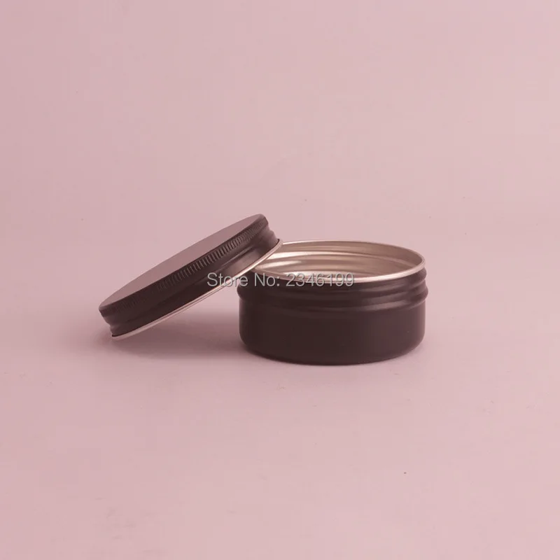 Download 50G 50ML Black Aluminum Jar Matte Black Tin Can Cosmetic ... Yellowimages Mockups