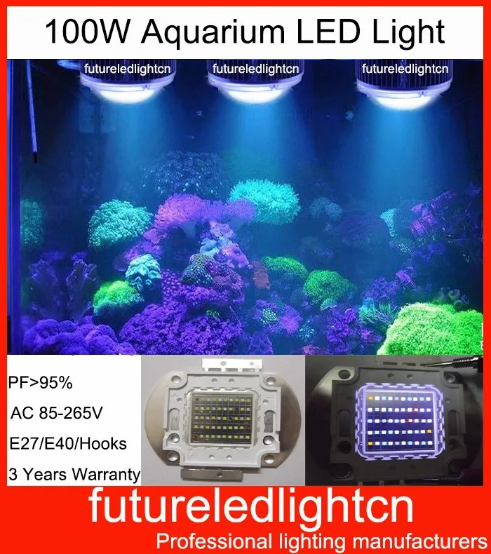 2pcs/lot usa best sell product 100w aquarium lighting led coral grow