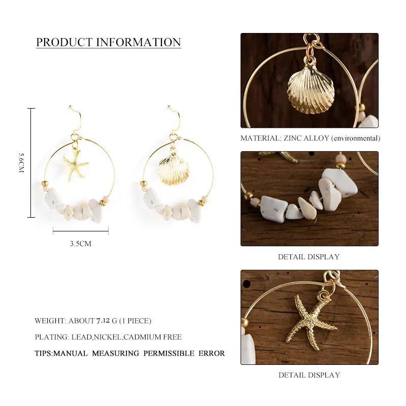 Wild-Free-Vintage-Gold-Alloy-Sea-Shell-Sterfhish-Dangle-Errings-For-Women-Round-Circle-With-Stone-(5)