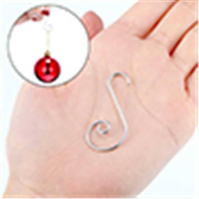 

New arrival cheap 100Pcs Christmas Ornament Hooks Xmas Tree Hanger S Shape Stocking Holder Decor free shiping drop shipping