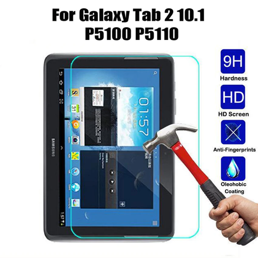 Для samsung Galaxy Tab 2 10,1 закаленное Стекло Экран протектор Защитная пленка 2,5 9 H на Tab2 P5100 P5110 i915 GT-P5100