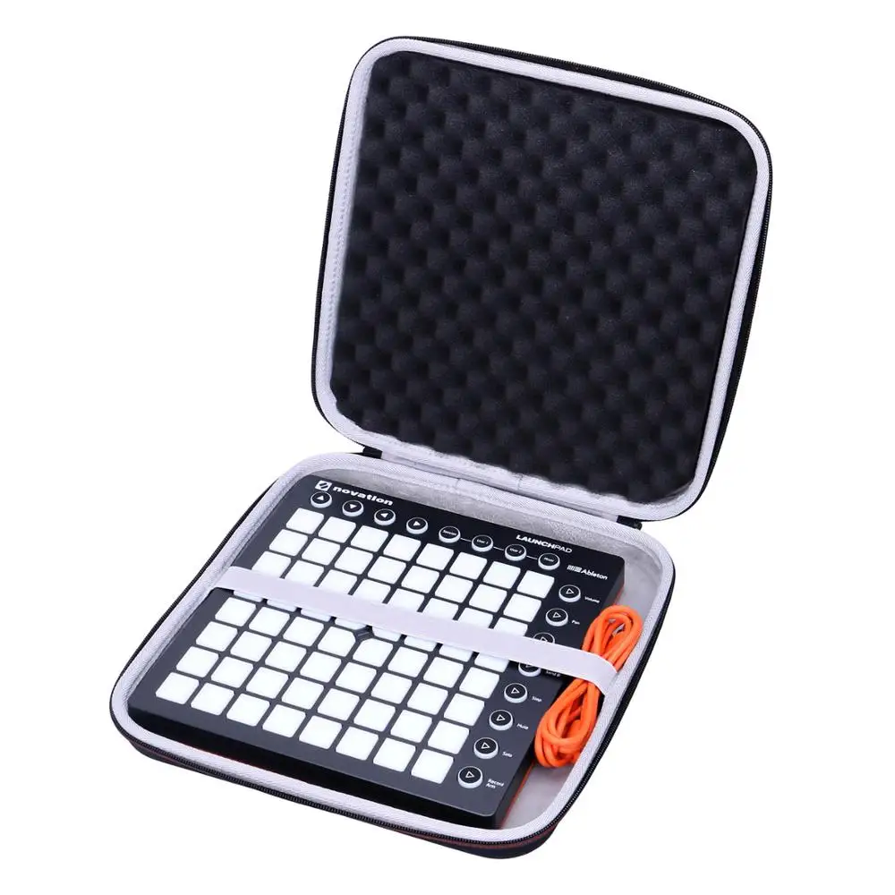 LTGEM EVA Black Waterproof Shockproof Carrying Hard Case for Novation Launchpad Ableton Controller