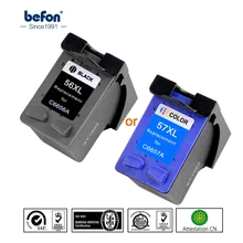 Cartucho de substituição para befon, 56 ou cor 57 xl hp 56 hp56 hp57 deskjet 2100 220 450 5510 5550 5552 7150 7350