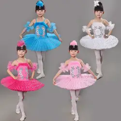 Новое поступление 2017 года детей балетное платье-пачка детское платье для девочек для балета «Лебединое озеро» разных цветов