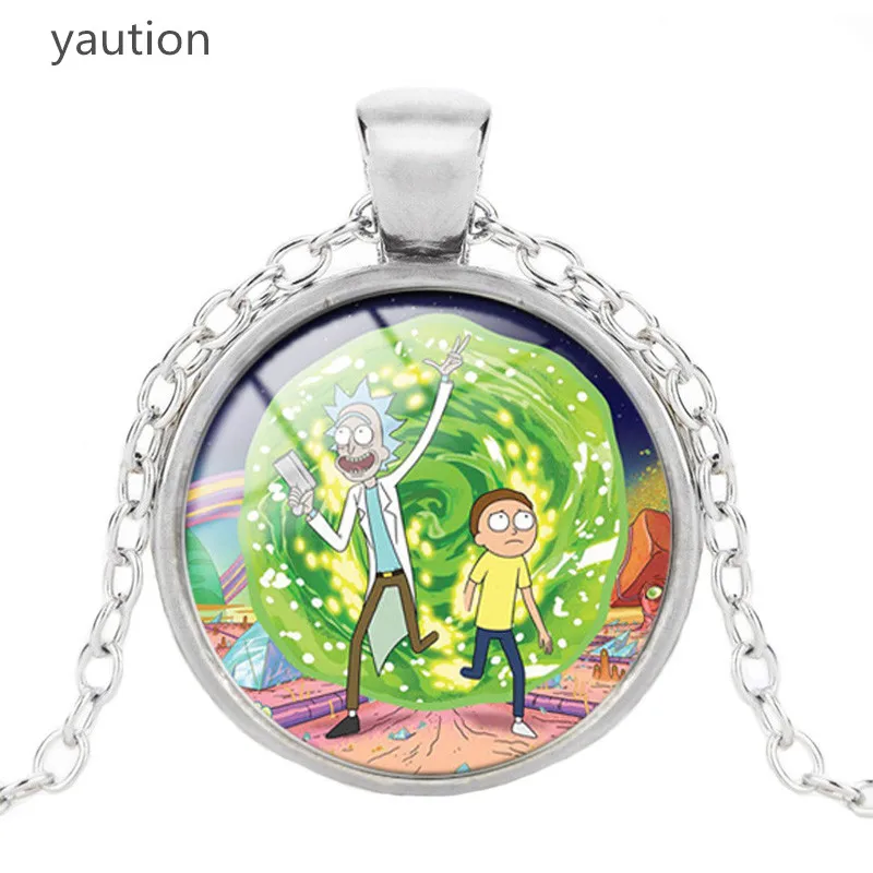

Brand New Fashion Rick And Morty Jewelry Time Necklace For Women / Men's Jewelry Children Friends Gift