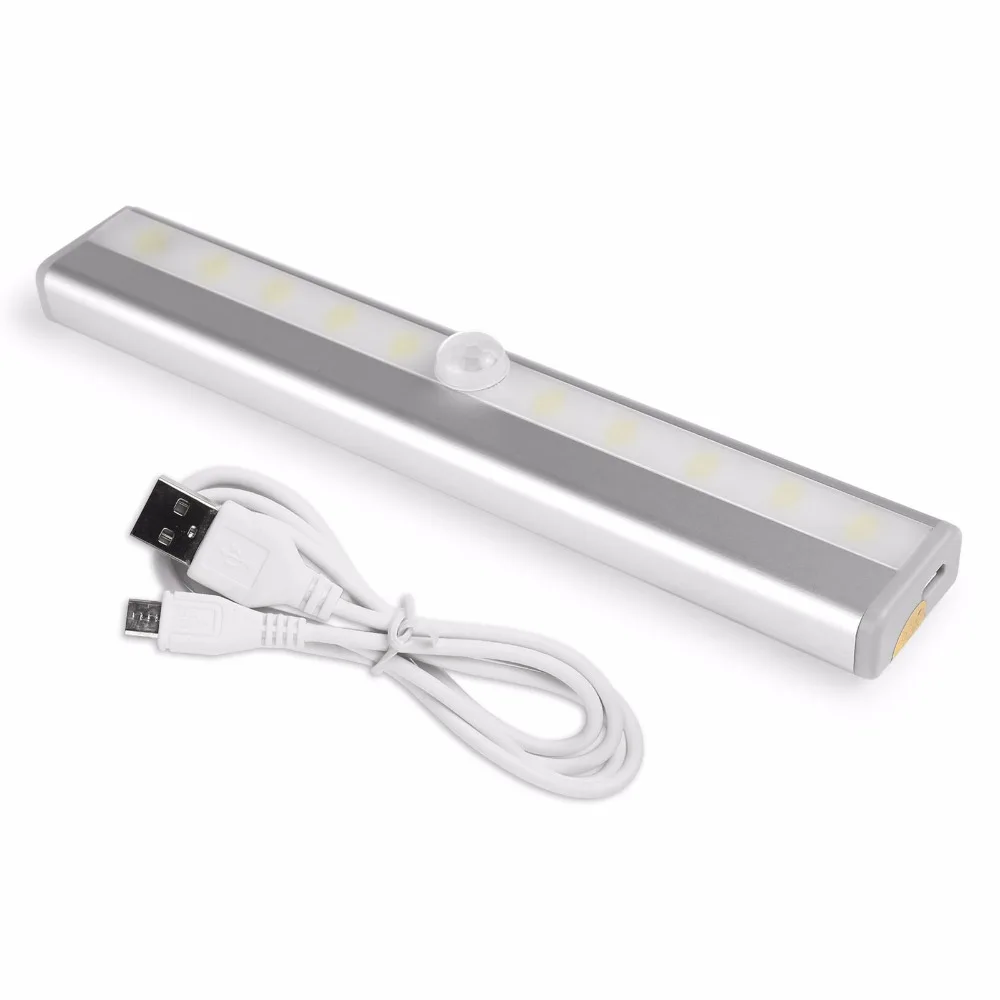 LightInBox 10 светодио дный LED USB ночник для пути лестница стены холодильник ИК движения сенсор светодио дный светодиодный настенный светильник