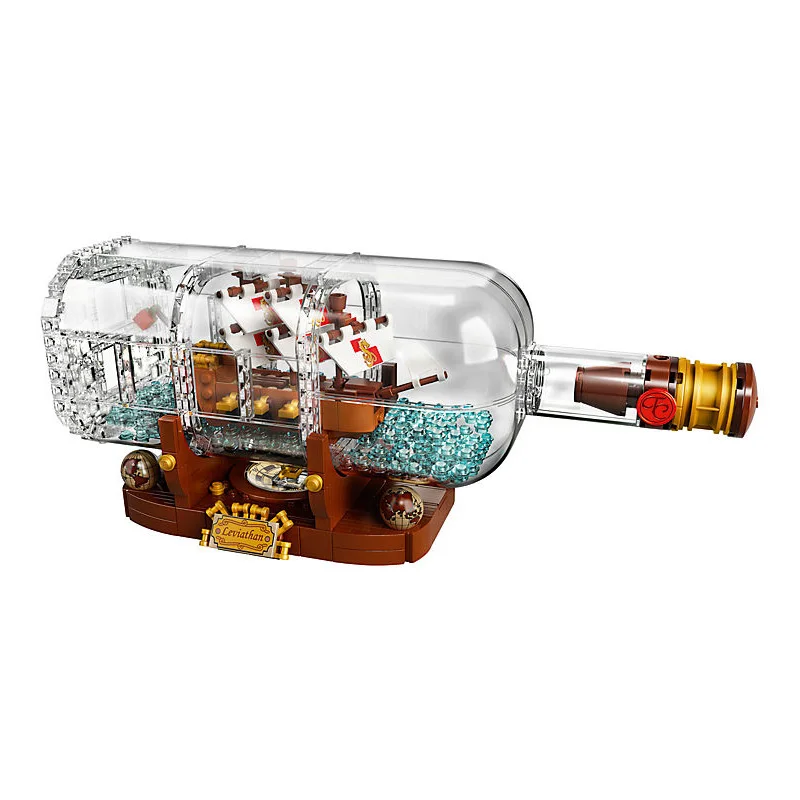 

Creator Ideas Pirates of the Caribbean Ship in Bottle Model Building Blocks Bricks Compatible With Legos Gift Educational Toys