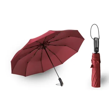 

Fully-Automatic Women Sunny and Rainy Umbrella Solid Men Rain Umbrella Three-Folding Umbrellas paraguas mujer parasolki damskie