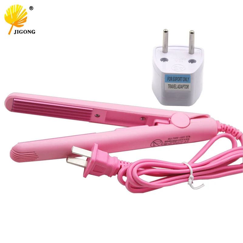 

Mini Pink professional electric Electronic Hair straightener Iron Wavy hair curlers Hair Crimper Styling Tools