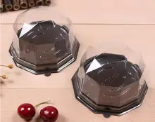 Remessa livre blister caixas do queque caixa de bolo de embalagem caixa de bolo de plástico transparente retangular packagingfor cake shop SN1739