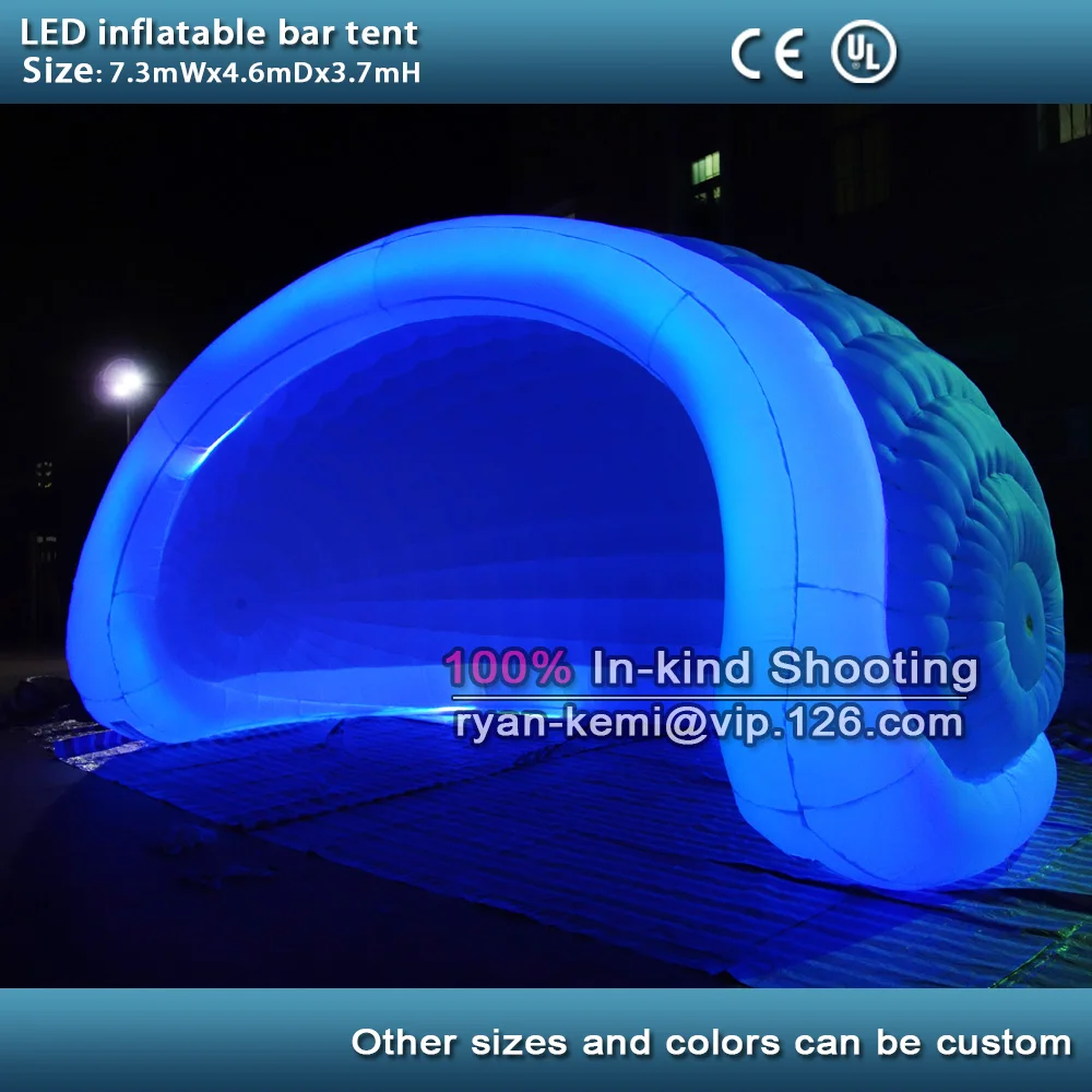 giant portable inflatable bar tent with LED inflatable dome tent color changing LED inflatable events tent 2