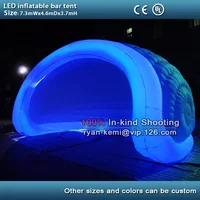 giant portable inflatable bar tent with LED inflatable dome tent color changing LED inflatable events tent 2