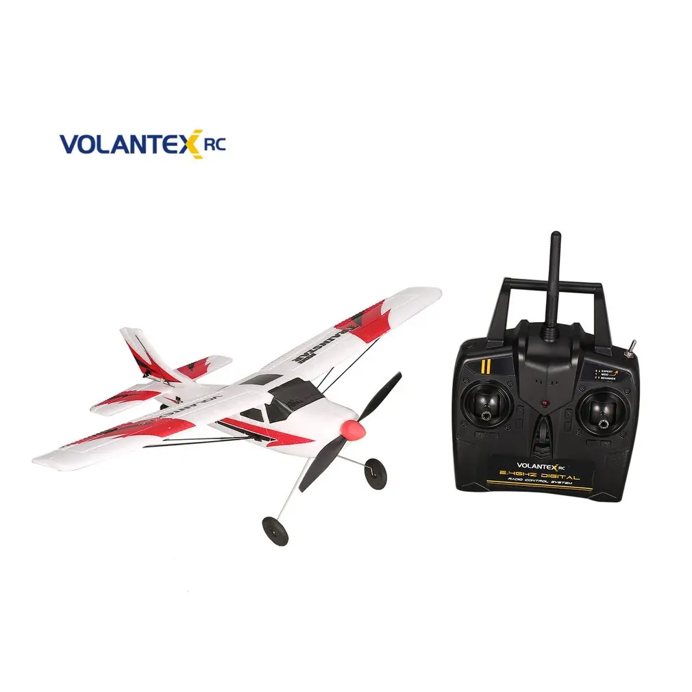 VOLANTEX V761-1 2.4Ghz 3CH Mini Trainstar 6-Axis Remote Control RC Airplane Fixed Wing Drone Plane RTF for Kids Gift Present