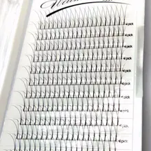 2D/3D/4D/5D/6D русский объемное наращивание ресниц с длинным стержнем предварительно сделанные вентиляторы C/D завитые норковые ресницы индивидуальные наращивания