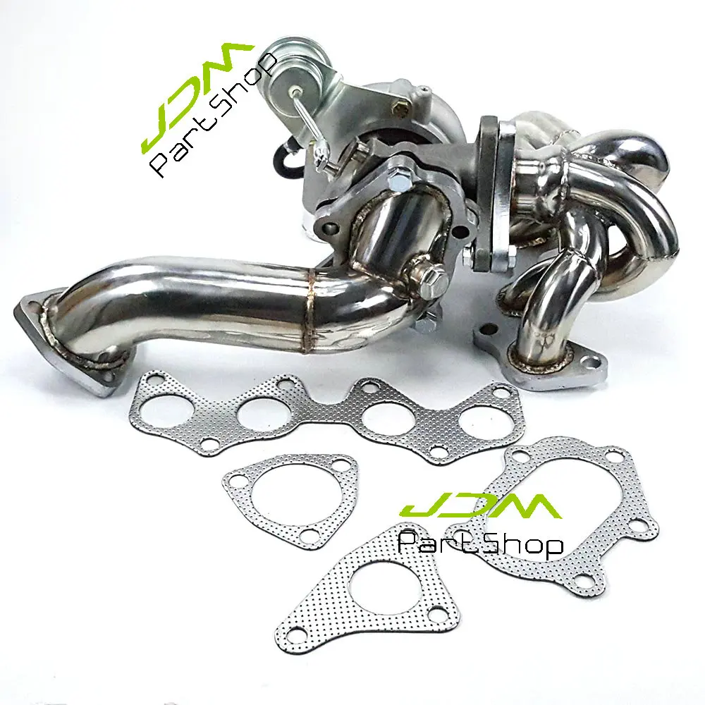 

Exhaust Manifold+Downpipe Down Pipe+TD04 Turbocharger For Toyota Starlet EP82 EP85 EP91 80/ 90-Series