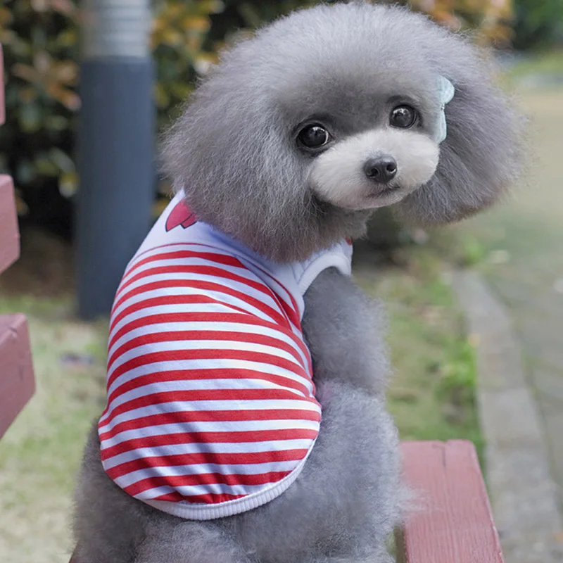 Red stripe dog vest