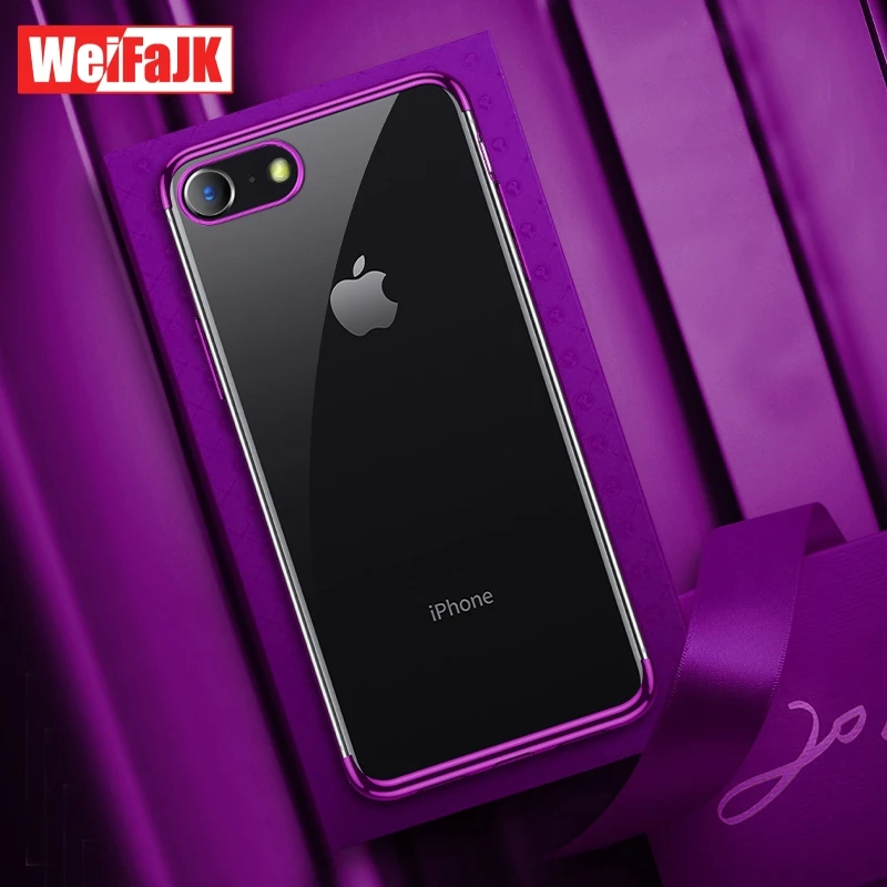 

WeiFaJK Phone Case for iPhone 7 8 Plus X Case Luxury Silicone Soft TPU Back Cover for iPhone 6 6s 7 Plus 8 Coque Xs Max XR Cases