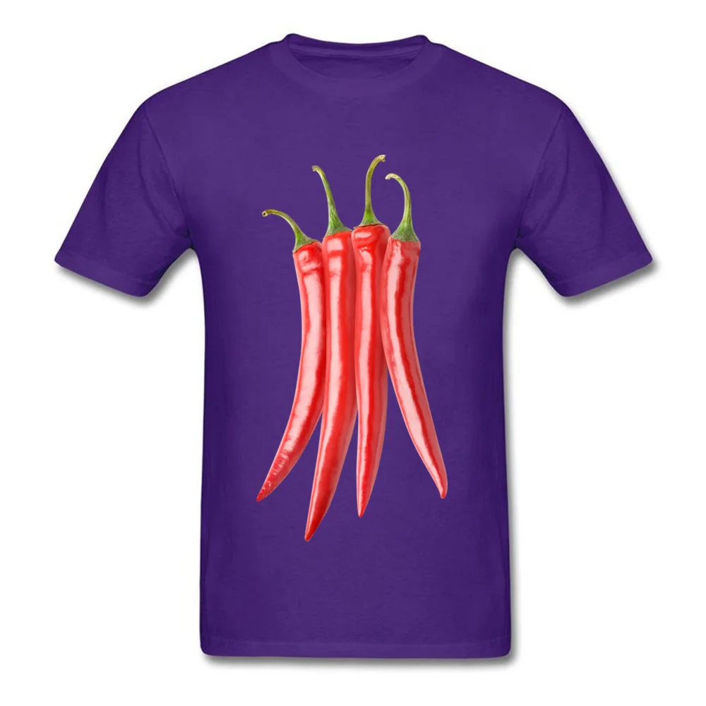Party T-Shirt 2017 New Fashion Crew Neck Bunch of chili peppers 100% Cotton Men Tops Shirts Printing Short Sleeve Tee Shirts Bunch of chili peppers purple