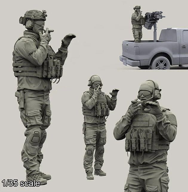 1/35 в сборе Набор фигурок из смолы солдат США 1 фигурка | Игрушки и хобби