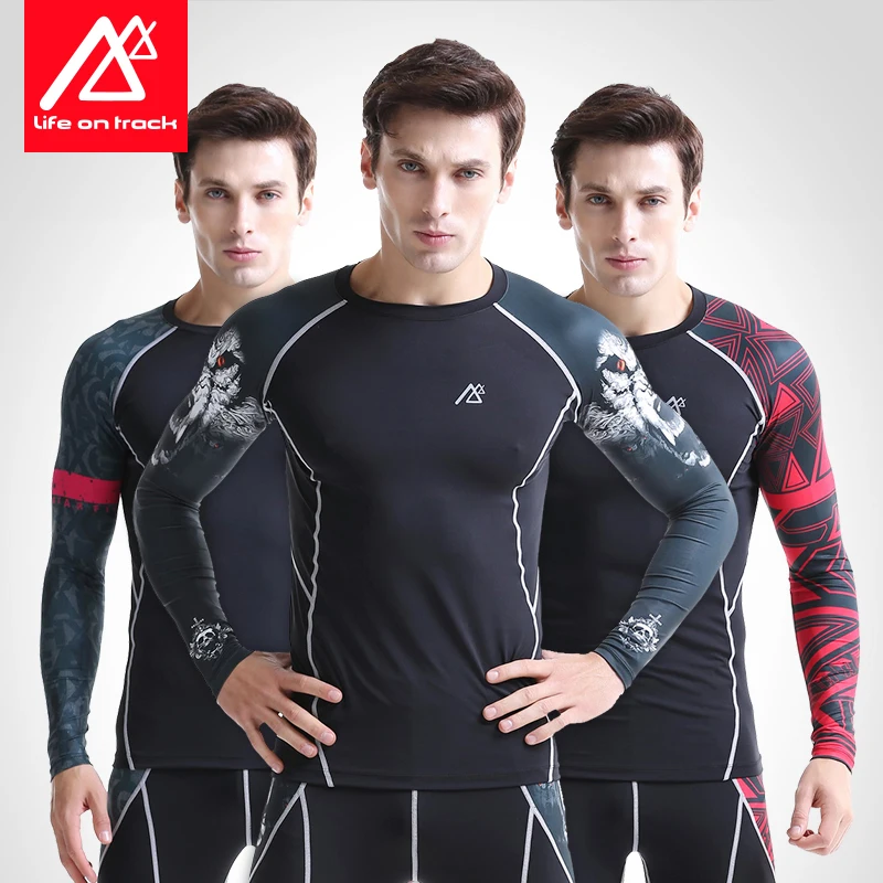 

Men Long Sleeves Compression Tights Training Clothes Lightweight Cycling Sportswears Running Fitness Workout T shirt