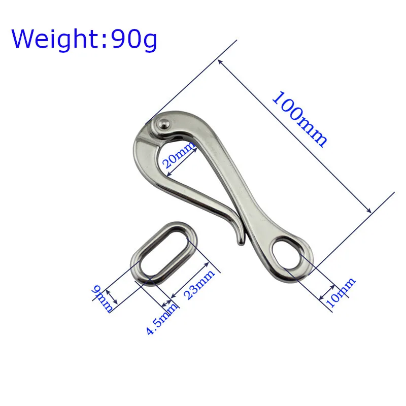 316 нержавеющая сталь 100 мм Глаголь-ГАК& глаз с быстросъемным звеном крюки для кранов для парусной лодки яхты аксессуары 4 шт. в упаковке