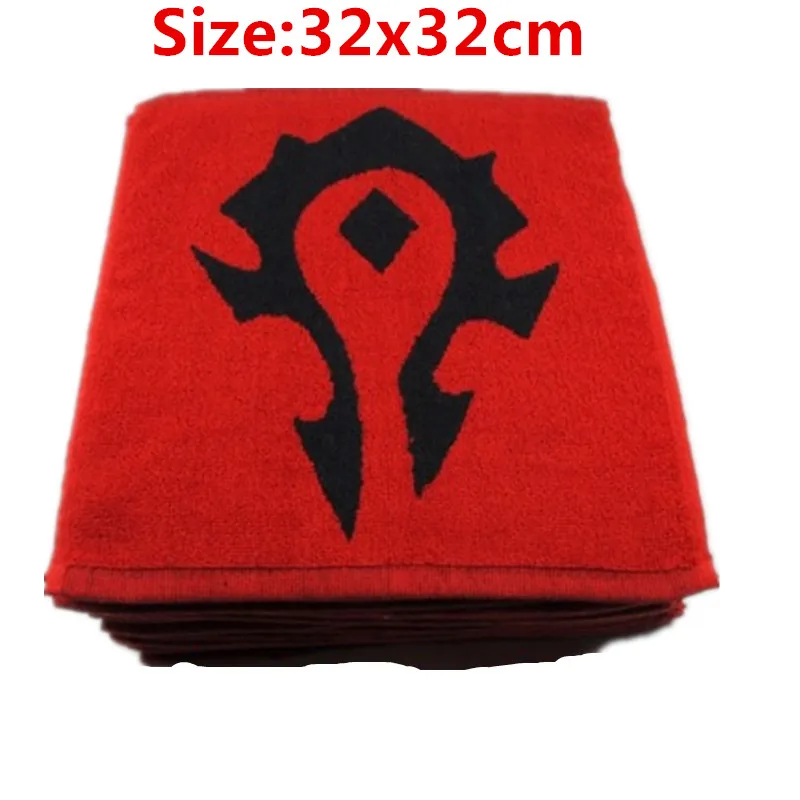 

32x32cm WOW Fans World of War Wash Face Hand Towel Hair Beach Bath Towl 100% Cotton Beach Bathroom Cartoon Craft Gifts Cosplay